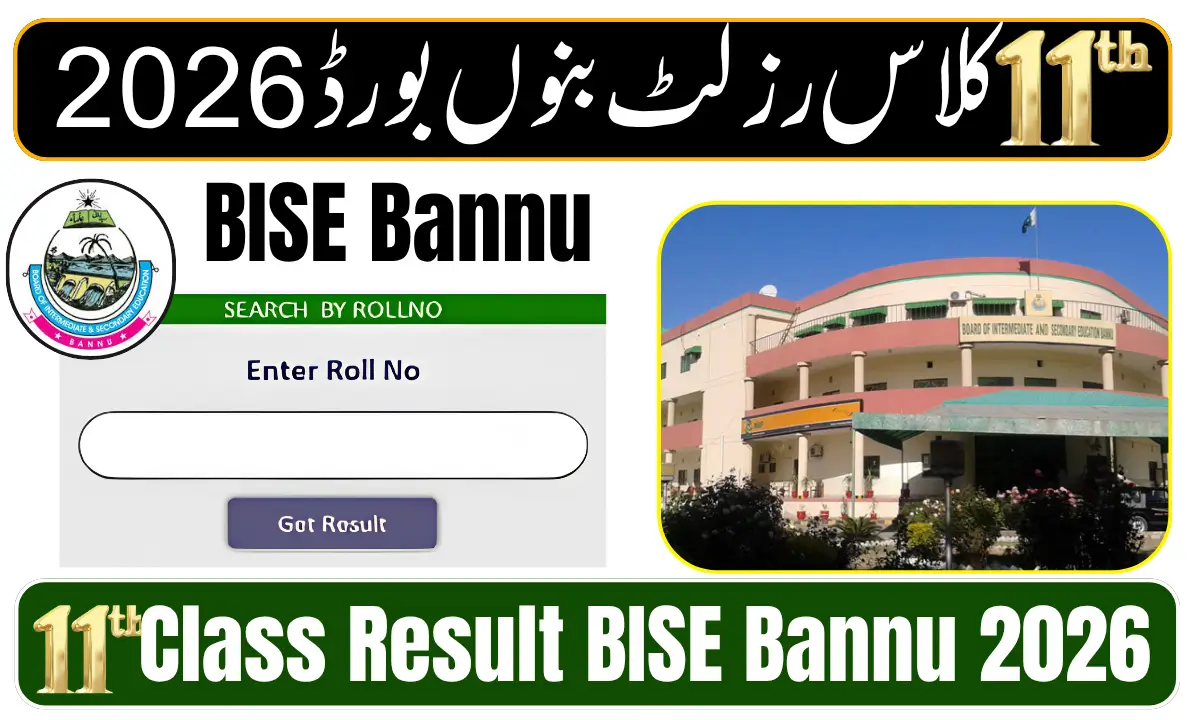 BISE Bannu 11th Class Result 2026