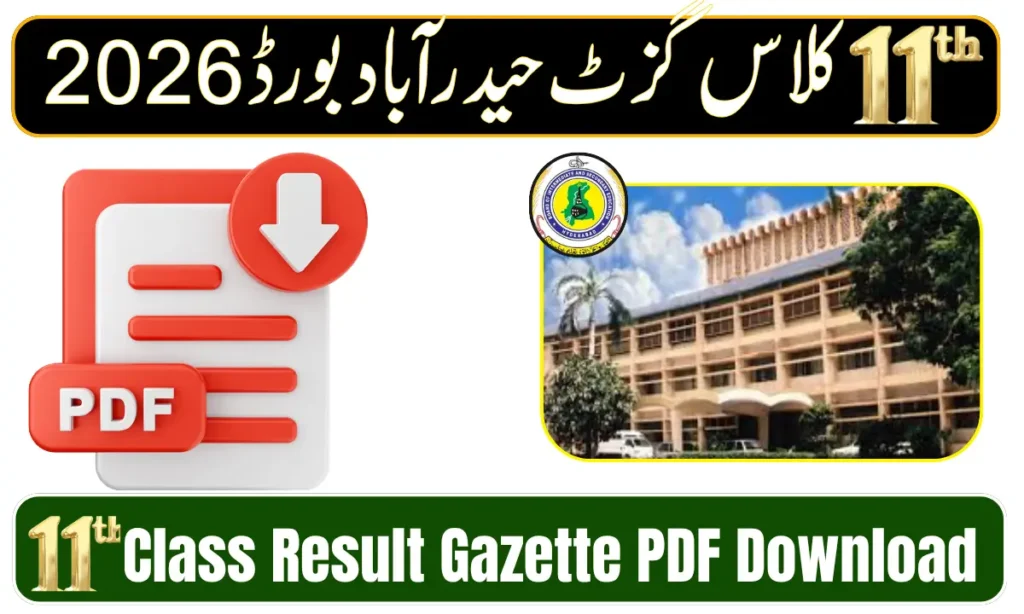 BISE Hyderabad 11th Class Result Gazette