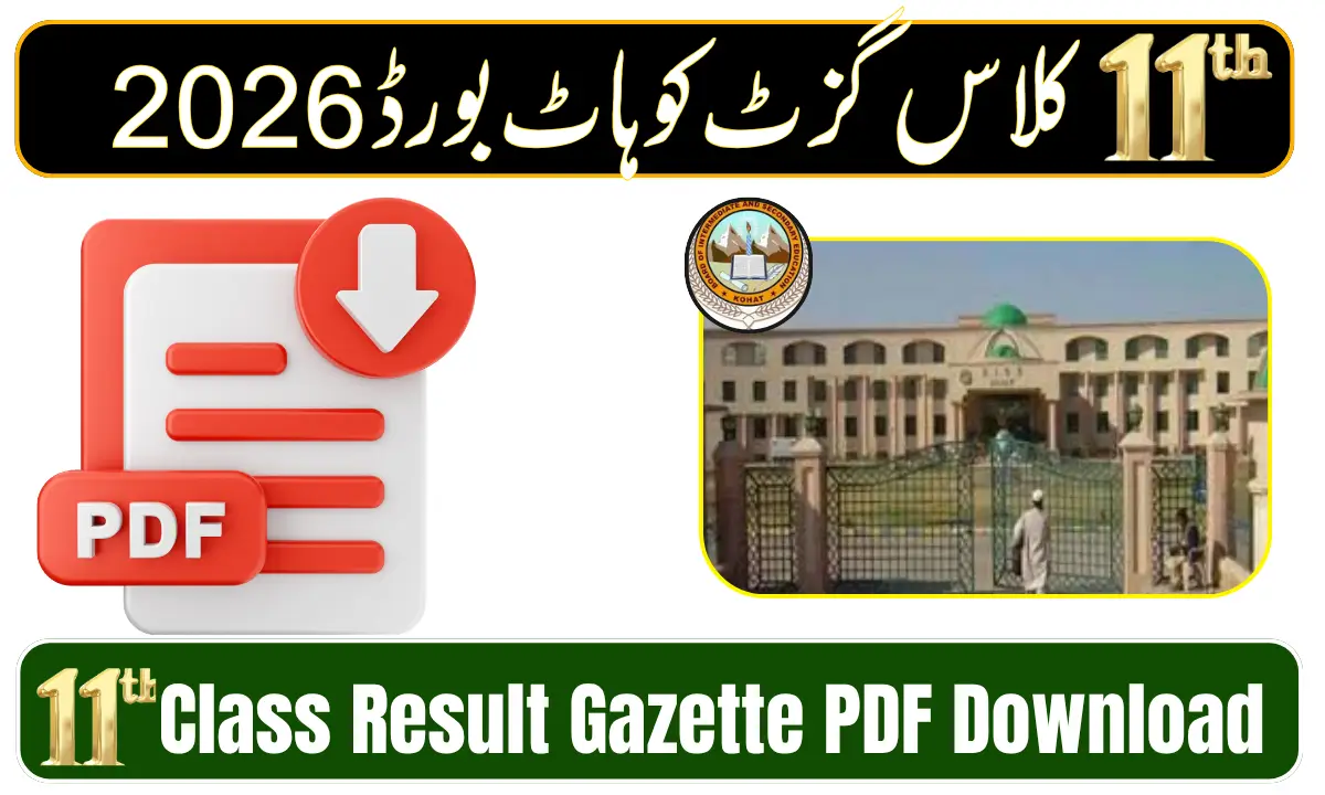 BISE Kohat 11th Class Result Gazette 2026 PDF Download