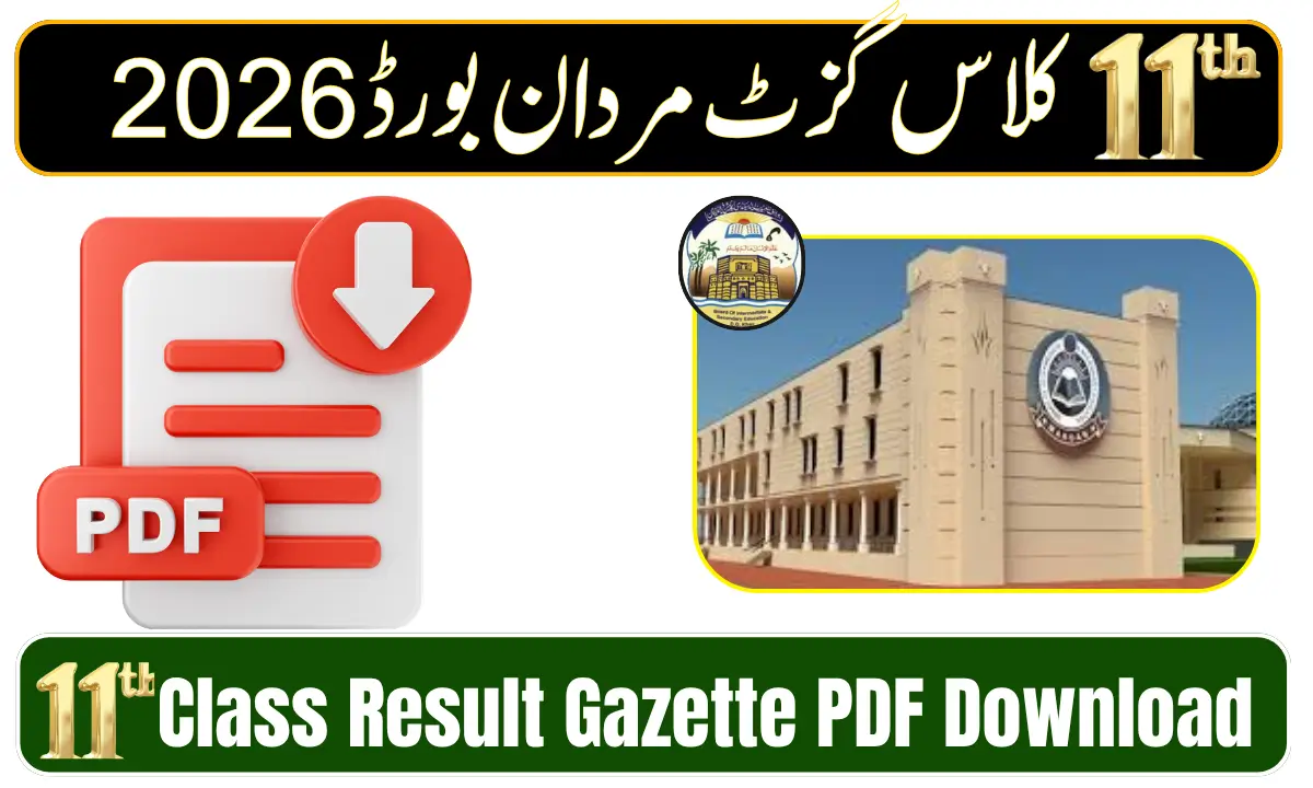 BISE Mardan 11th Class Result Gazette 2026 PDF Download