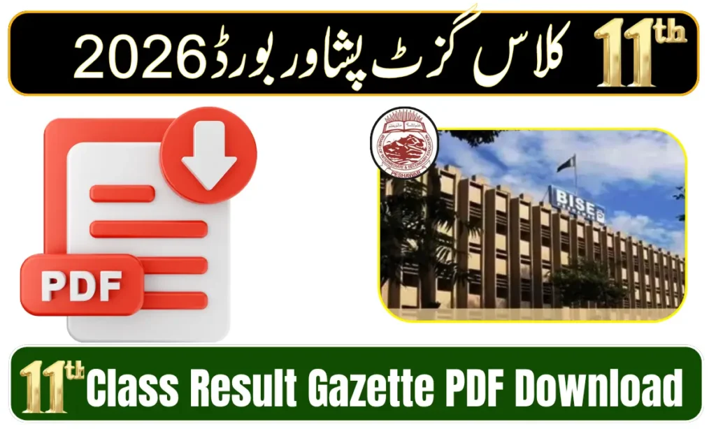 BISE Peshawar 11th Class Result Gazette