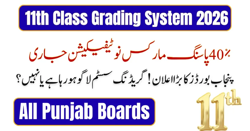11th Class Grading System 2026